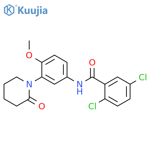 2,5-dichloro-N-4-methoxy-3-(2-oxopiperidin-1-yl)phenylbenzamide structure