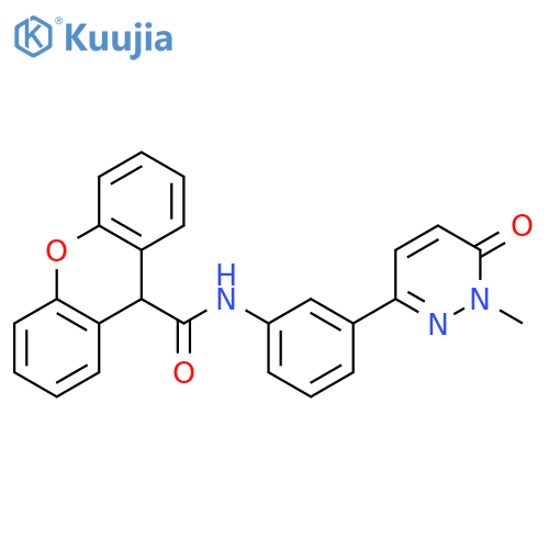 N-3-(1-methyl-6-oxo-1,6-dihydropyridazin-3-yl)phenyl-9H-xanthene-9-carboxamide structure