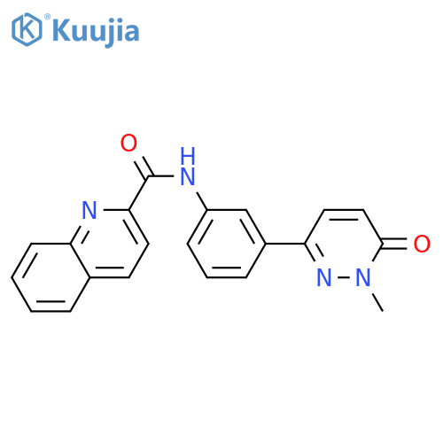 N-3-(1-methyl-6-oxo-1,6-dihydropyridazin-3-yl)phenylquinoline-2-carboxamide structure