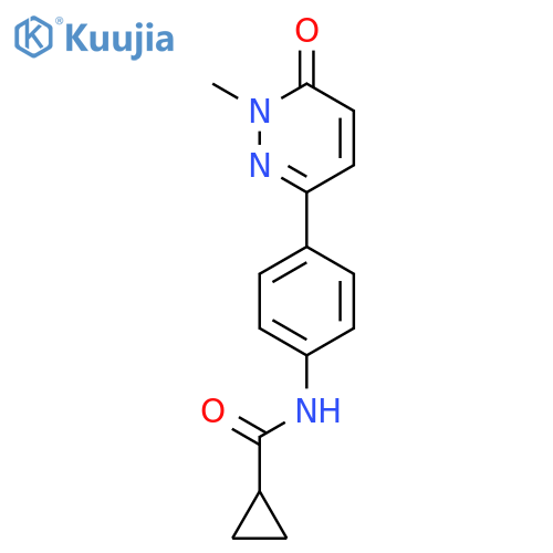 N-(4-(1-methyl-6-oxo-1,6-dihydropyridazin-3-yl)phenyl)cyclopropanecarboxamide structure