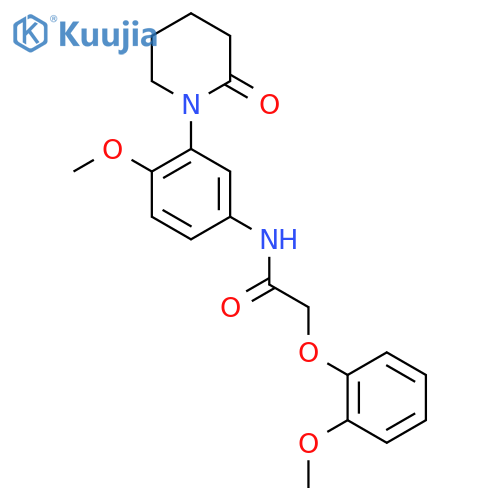N-4-methoxy-3-(2-oxopiperidin-1-yl)phenyl-2-(2-methoxyphenoxy)acetamide structure