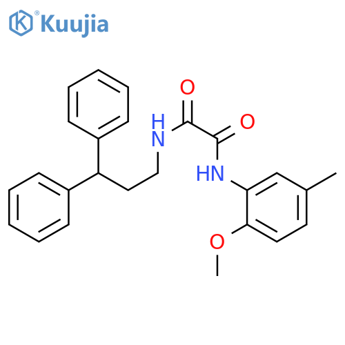 N'-(3,3-diphenylpropyl)-N-(2-methoxy-5-methylphenyl)ethanediamide structure