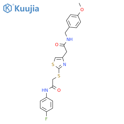 2-2-({(4-fluorophenyl)carbamoylmethyl}sulfanyl)-1,3-thiazol-4-yl-N-(4-methoxyphenyl)methylacetamide structure