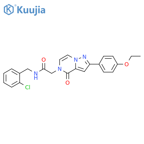 N-(2-chlorophenyl)methyl-2-2-(4-ethoxyphenyl)-4-oxo-4H,5H-pyrazolo1,5-apyrazin-5-ylacetamide structure