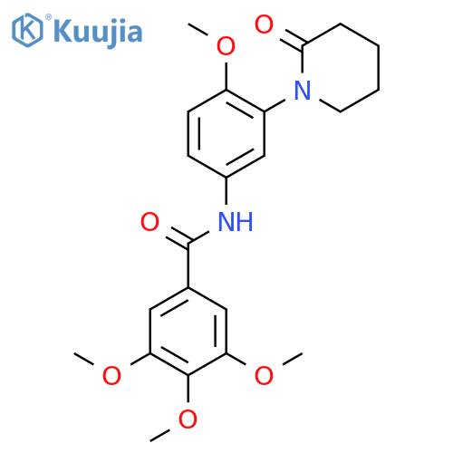 3,4,5-trimethoxy-N-4-methoxy-3-(2-oxopiperidin-1-yl)phenylbenzamide structure