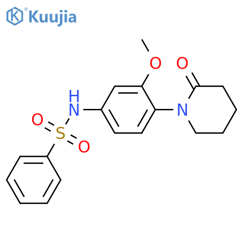 N-3-methoxy-4-(2-oxopiperidin-1-yl)phenylbenzenesulfonamide structure