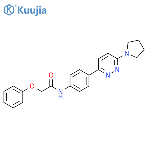 2-phenoxy-N-{4-6-(pyrrolidin-1-yl)pyridazin-3-ylphenyl}acetamide structure