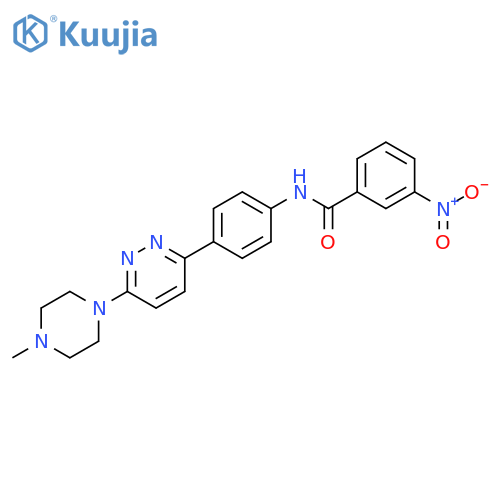 N-{4-6-(4-methylpiperazin-1-yl)pyridazin-3-ylphenyl}-3-nitrobenzamide structure