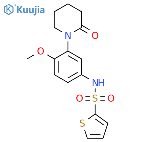 N-4-methoxy-3-(2-oxopiperidin-1-yl)phenylthiophene-2-sulfonamide structure