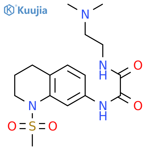 N-2-(dimethylamino)ethyl-N'-(1-methanesulfonyl-1,2,3,4-tetrahydroquinolin-7-yl)ethanediamide structure