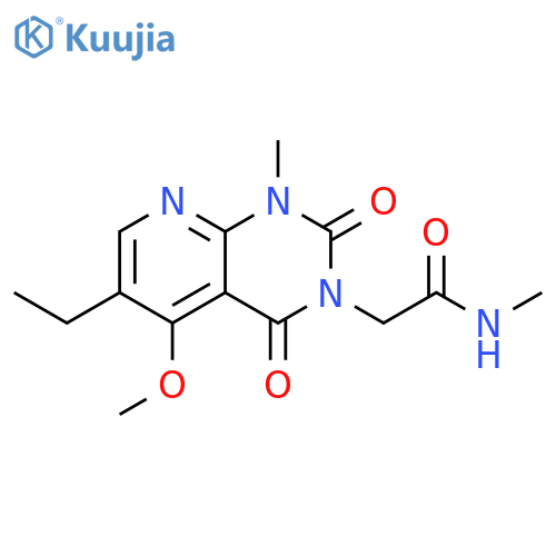 2-{6-ethyl-5-methoxy-1-methyl-2,4-dioxo-1H,2H,3H,4H-pyrido2,3-dpyrimidin-3-yl}-N-methylacetamide structure