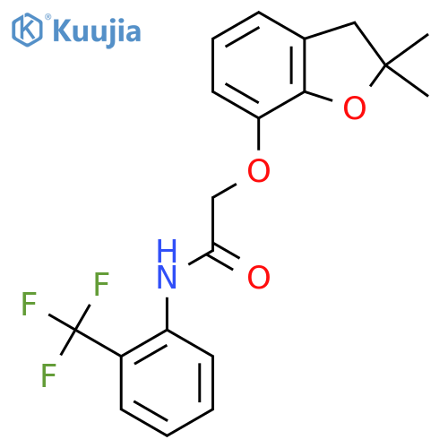 2-(2,2-dimethyl-2,3-dihydro-1-benzofuran-7-yl)oxy-N-2-(trifluoromethyl)phenylacetamide structure