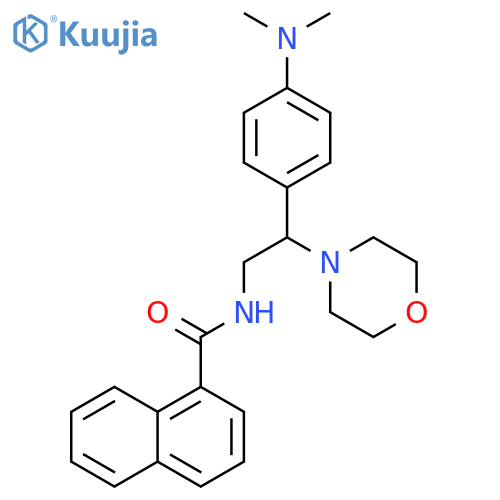 N-{2-4-(dimethylamino)phenyl-2-(morpholin-4-yl)ethyl}naphthalene-1-carboxamide structure