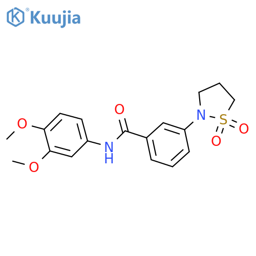 N-(3,4-dimethoxyphenyl)-3-(1,1-dioxo-1lambda6,2-thiazolidin-2-yl)benzamide structure