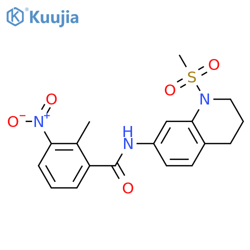 N-(1-methanesulfonyl-1,2,3,4-tetrahydroquinolin-7-yl)-2-methyl-3-nitrobenzamide structure