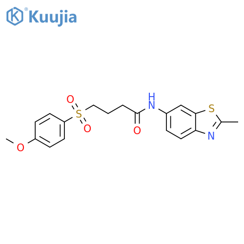 4-(4-methoxybenzenesulfonyl)-N-(2-methyl-1,3-benzothiazol-6-yl)butanamide structure