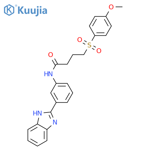 N-3-(1H-1,3-benzodiazol-2-yl)phenyl-4-(4-methoxybenzenesulfonyl)butanamide structure