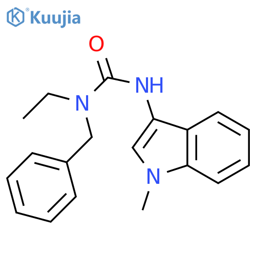 1-benzyl-1-ethyl-3-(1-methylindol-3-yl)urea structure
