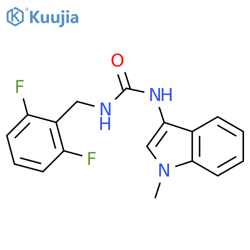 1-(2,6-difluorophenyl)methyl-3-(1-methyl-1H-indol-3-yl)urea structure