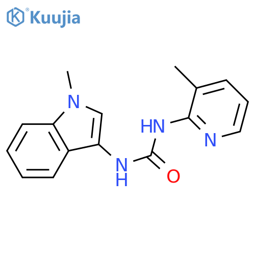 3-(1-methyl-1H-indol-3-yl)-1-(3-methylpyridin-2-yl)urea structure