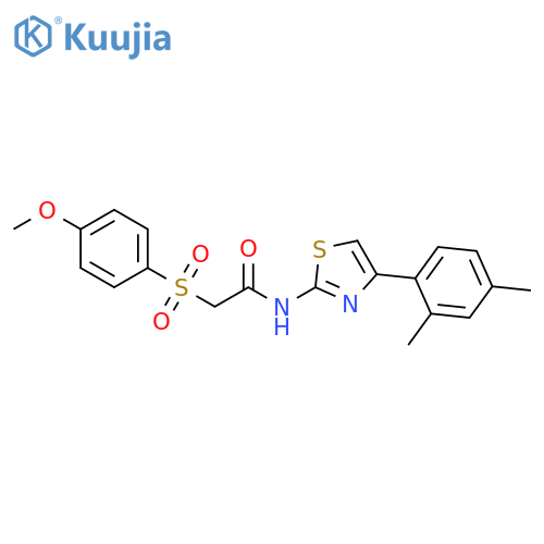 N-4-(2,4-dimethylphenyl)-1,3-thiazol-2-yl-2-(4-methoxybenzenesulfonyl)acetamide structure