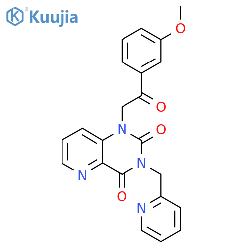 1-2-(3-methoxyphenyl)-2-oxoethyl-3-(pyridin-2-yl)methyl-1H,2H,3H,4H-pyrido3,2-dpyrimidine-2,4-dione structure