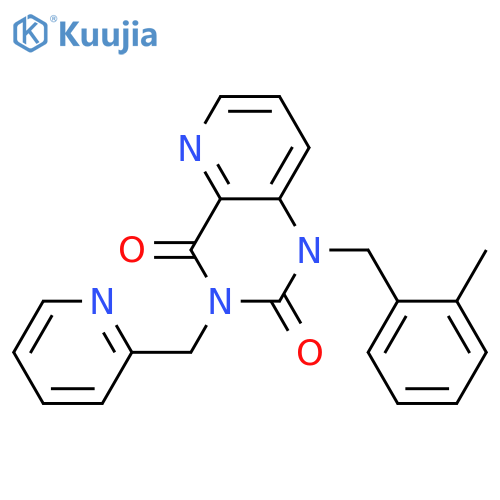 1-(2-methylphenyl)methyl-3-(pyridin-2-yl)methyl-1H,2H,3H,4H-pyrido3,2-dpyrimidine-2,4-dione structure