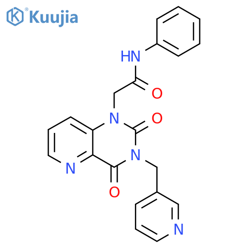 2-{2,4-dioxo-3-(pyridin-3-yl)methyl-1H,2H,3H,4H-pyrido3,2-dpyrimidin-1-yl}-N-phenylacetamide structure