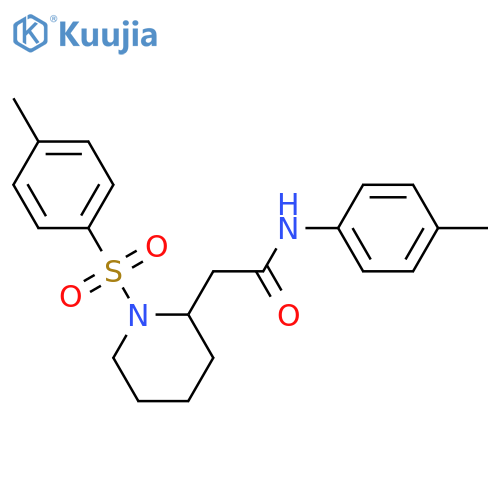 2-1-(4-methylbenzenesulfonyl)piperidin-2-yl-N-(4-methylphenyl)acetamide structure