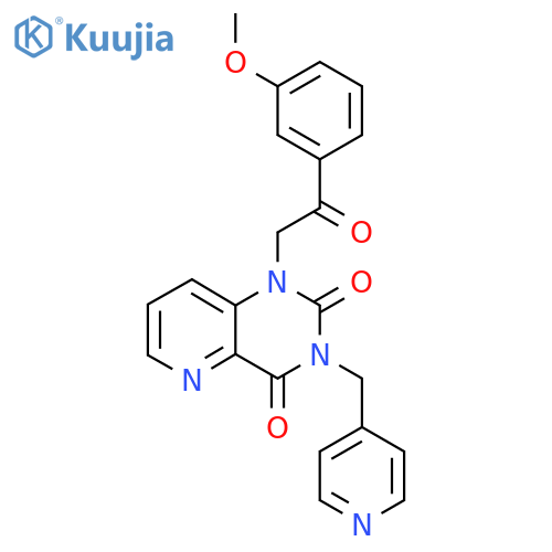 1-2-(3-methoxyphenyl)-2-oxoethyl-3-(pyridin-4-yl)methyl-1H,2H,3H,4H-pyrido3,2-dpyrimidine-2,4-dione structure