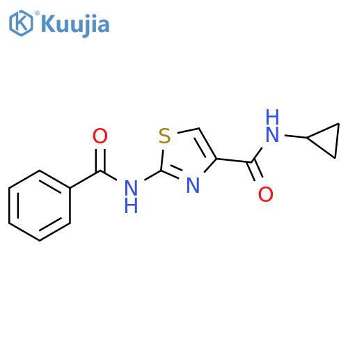 2-benzamido-N-cyclopropyl-1,3-thiazole-4-carboxamide structure