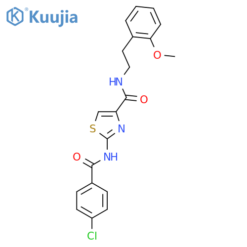 2-(4-chlorobenzamido)-N-2-(2-methoxyphenyl)ethyl-1,3-thiazole-4-carboxamide structure