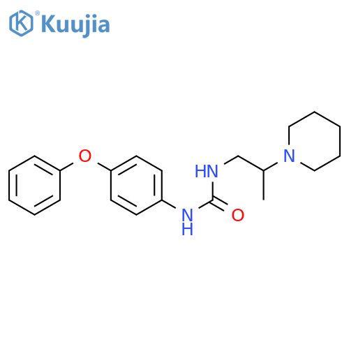 1-(4-phenoxyphenyl)-3-2-(piperidin-1-yl)propylurea structure