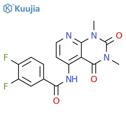 N-{1,3-dimethyl-2,4-dioxo-1H,2H,3H,4H-pyrido2,3-dpyrimidin-5-yl}-3,4-difluorobenzamide structure