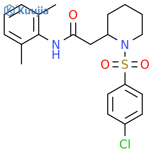 2-1-(4-chlorobenzenesulfonyl)piperidin-2-yl-N-(2,6-dimethylphenyl)acetamide structure