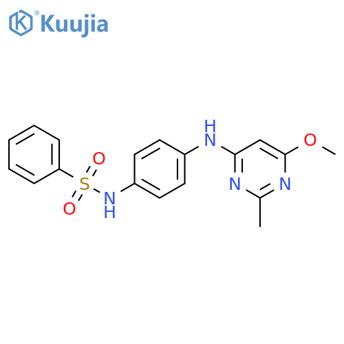 N-{4-(6-methoxy-2-methylpyrimidin-4-yl)aminophenyl}benzenesulfonamide structure