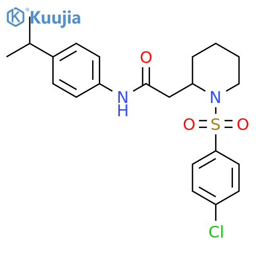 2-1-(4-chlorobenzenesulfonyl)piperidin-2-yl-N-4-(propan-2-yl)phenylacetamide structure