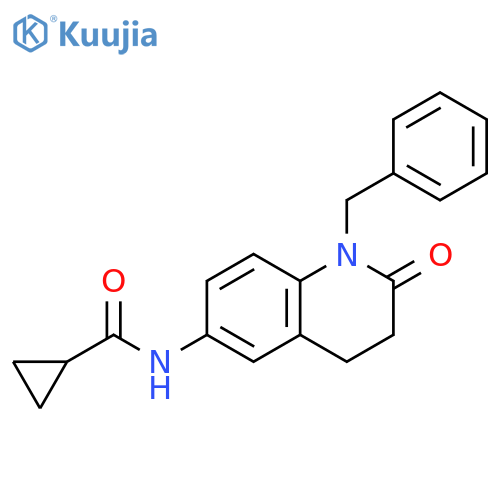 N-(1-benzyl-2-oxo-1,2,3,4-tetrahydroquinolin-6-yl)cyclopropanecarboxamide structure
