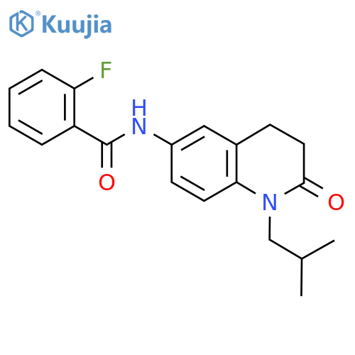 2-fluoro-N-1-(2-methylpropyl)-2-oxo-1,2,3,4-tetrahydroquinolin-6-ylbenzamide structure