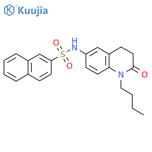 N-(1-butyl-2-oxo-1,2,3,4-tetrahydroquinolin-6-yl)naphthalene-2-sulfonamide structure