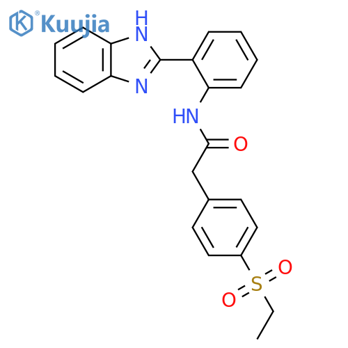 N-2-(1H-1,3-benzodiazol-2-yl)phenyl-2-4-(ethanesulfonyl)phenylacetamide structure
