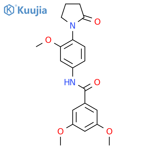 3,5-dimethoxy-N-3-methoxy-4-(2-oxopyrrolidin-1-yl)phenylbenzamide structure