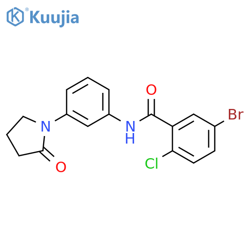 5-bromo-2-chloro-N-3-(2-oxopyrrolidin-1-yl)phenylbenzamide structure