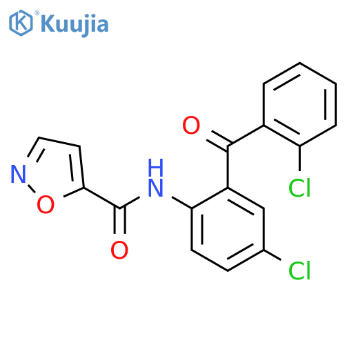 N-4-chloro-2-(2-chlorobenzoyl)phenyl-1,2-oxazole-5-carboxamide structure