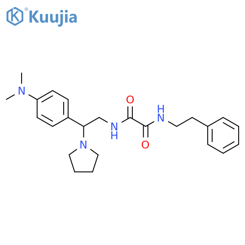 N-{2-4-(dimethylamino)phenyl-2-(pyrrolidin-1-yl)ethyl}-N'-(2-phenylethyl)ethanediamide structure