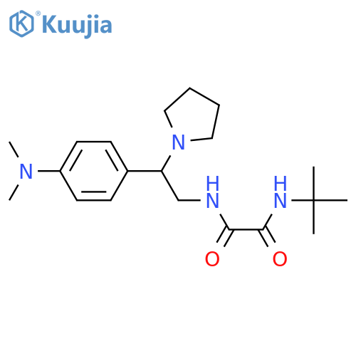 N-tert-butyl-N'-{2-4-(dimethylamino)phenyl-2-(pyrrolidin-1-yl)ethyl}ethanediamide structure