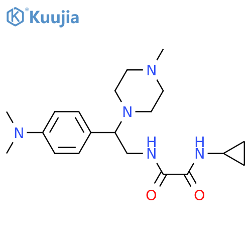 N-cyclopropyl-N'-{2-4-(dimethylamino)phenyl-2-(4-methylpiperazin-1-yl)ethyl}ethanediamide structure