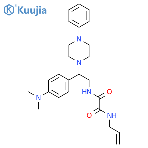 N'-{2-4-(dimethylamino)phenyl-2-(4-phenylpiperazin-1-yl)ethyl}-N-(prop-2-en-1-yl)ethanediamide structure