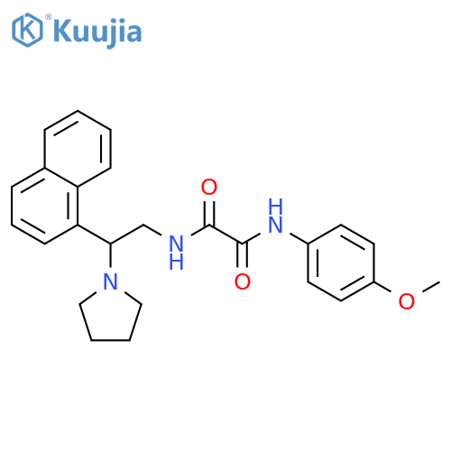 N'-(4-methoxyphenyl)-N-2-(naphthalen-1-yl)-2-(pyrrolidin-1-yl)ethylethanediamide structure