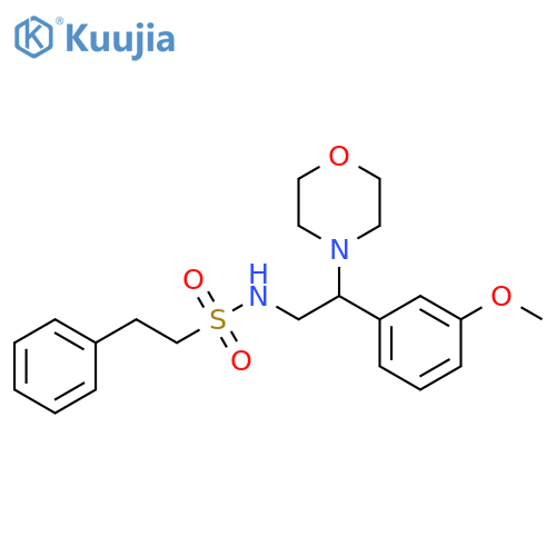 N-2-(3-methoxyphenyl)-2-(morpholin-4-yl)ethyl-2-phenylethane-1-sulfonamide structure